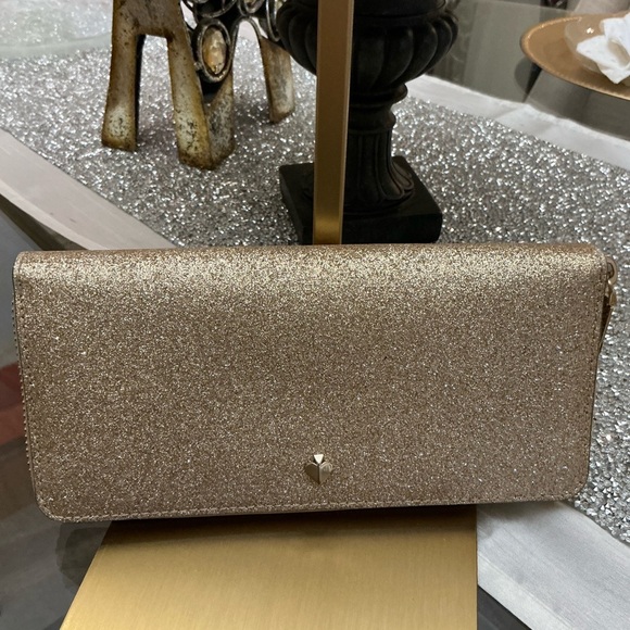 Kate Spade Burgess Ct Long Wallet Gold (glitter sparkles) - Picture 1 of 7